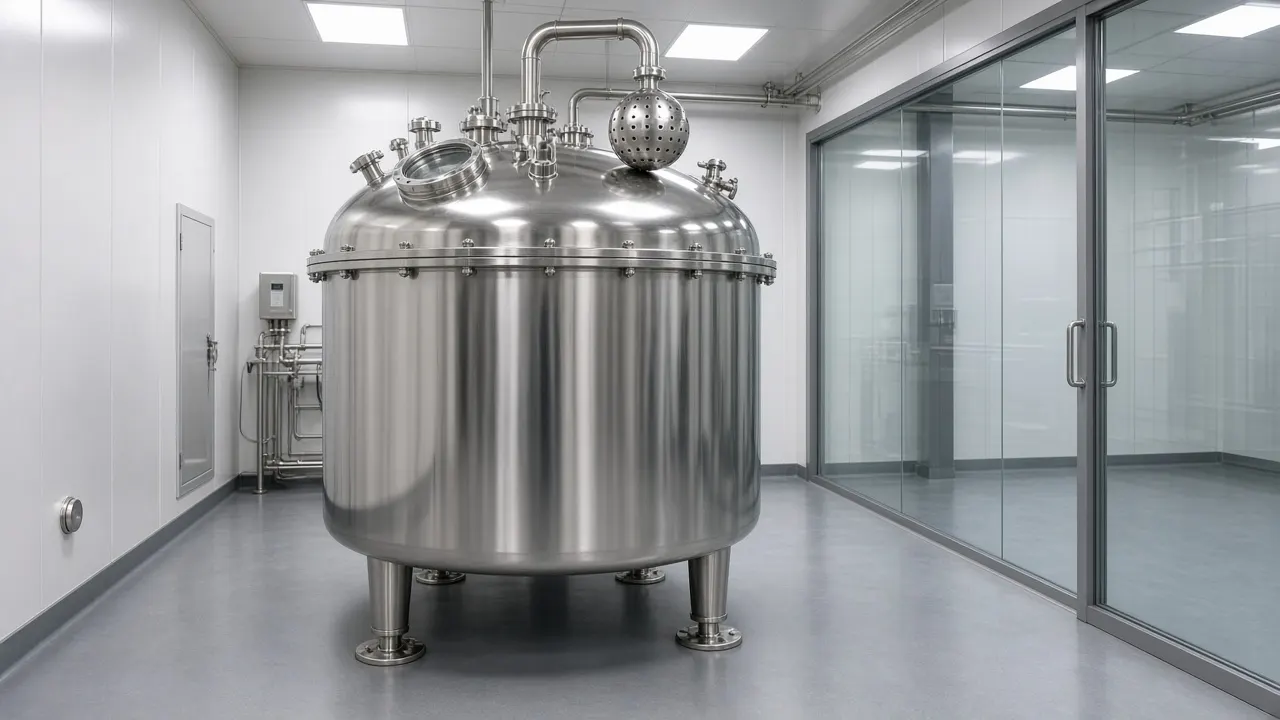 İlaç teknik odasında hijyenik hazırlık tankı