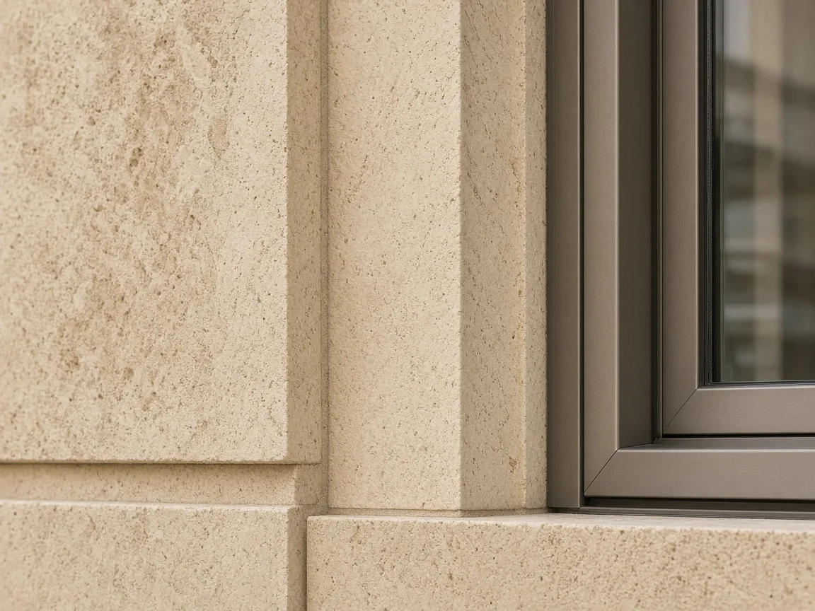 Liva Residences — doğal taş cephe detayı