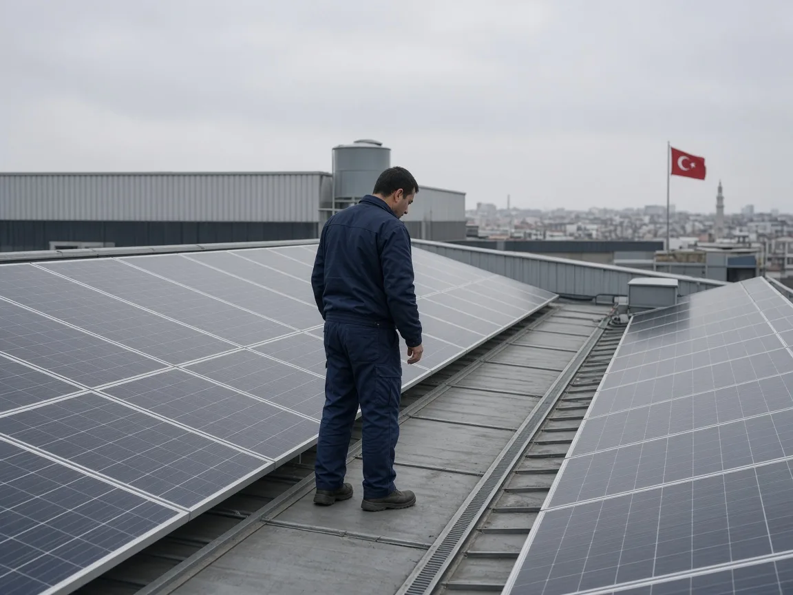 Saha teknisyeninin GES performans izleme kontrolü