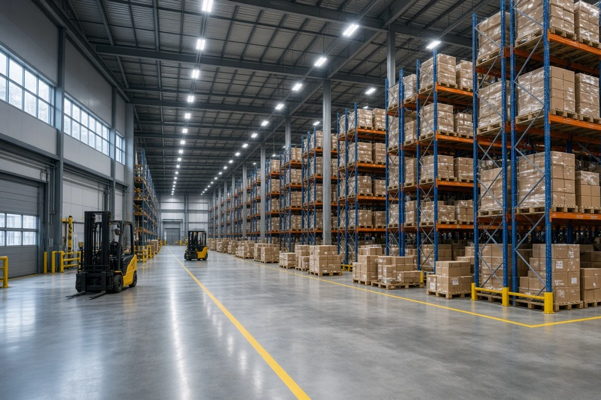 Yüksek raflı depoda fulfillment ve stok operasyonu